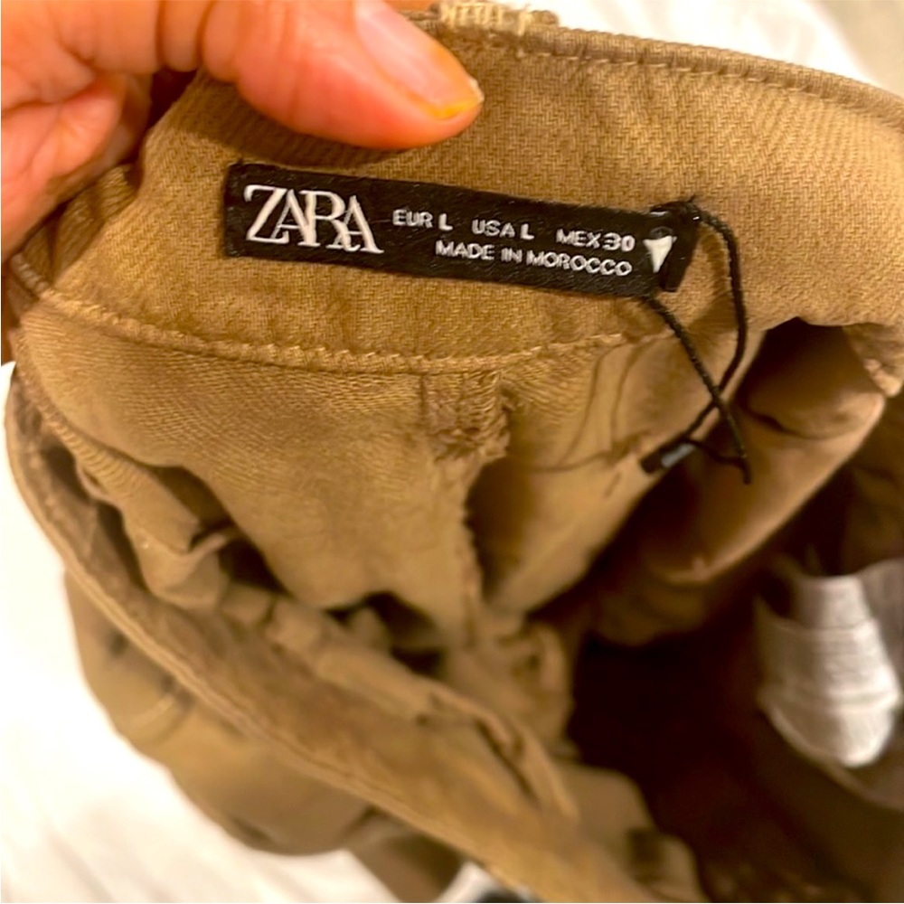 NWOT Zara Full Length Cargo Khaki Y2K Pants Bloggers Favorite